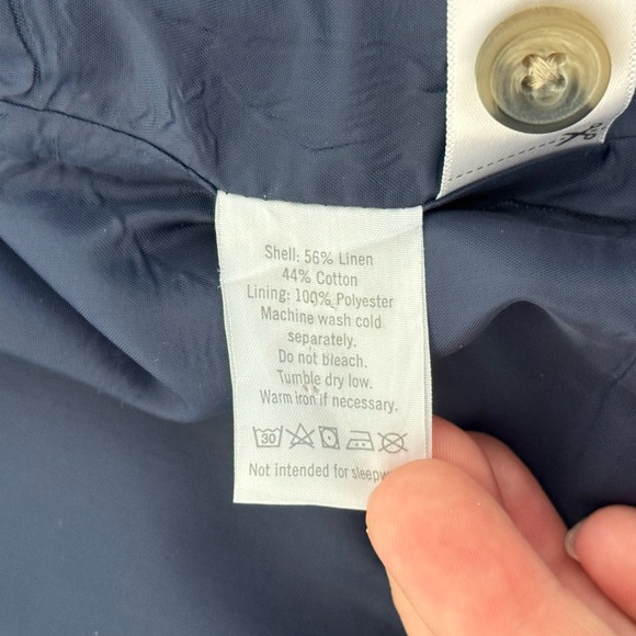 Janie and Jack linen cotton suit vest in navy blue size 4T - Picture 6 of 7